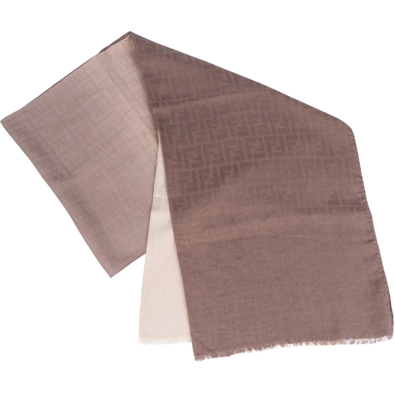 Fendi Écharpe en laine Fendi Silk Monogram FF Logo Schal Scarf mehrfarbig