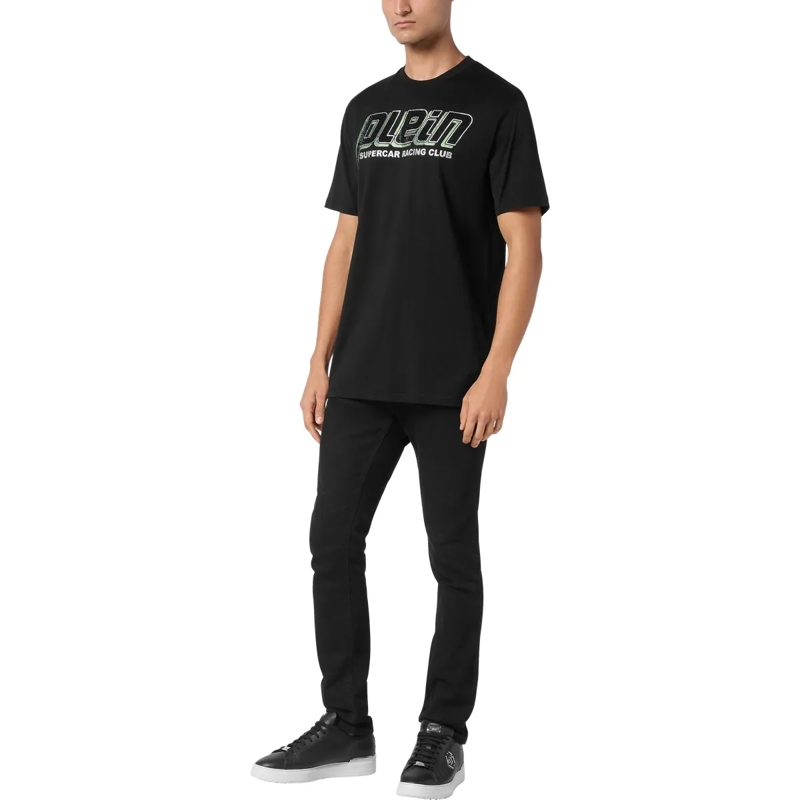 Philipp Plein T-Shirt T-Shirt Racing Mit Schmucksteinen schwarz(Image 4)