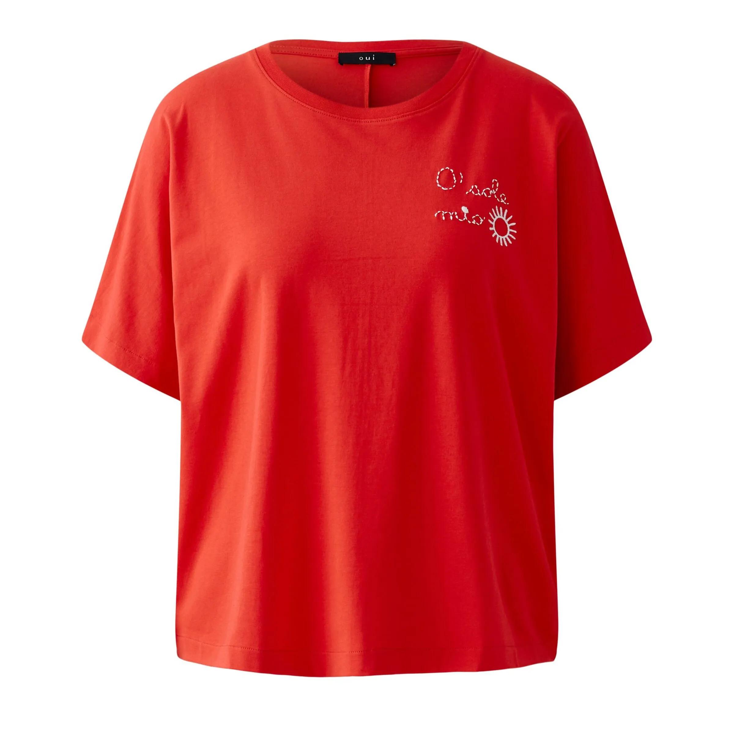 Thumbnail - Oui - T-Shirt - Größe 46 DAMEN - red