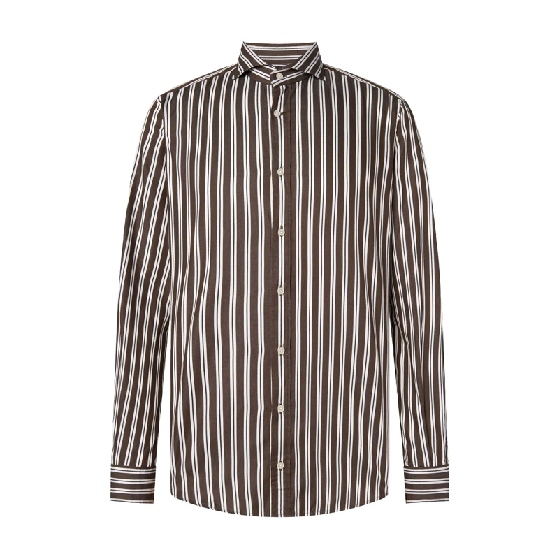 windsor. T-shirt Hemd Lano aus Baumwolle braun