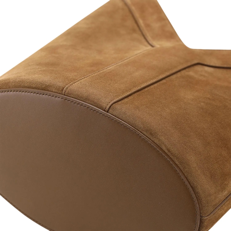Saint Laurent Bucket Bag Handtasche aus Veloursleder braun(Image 5)