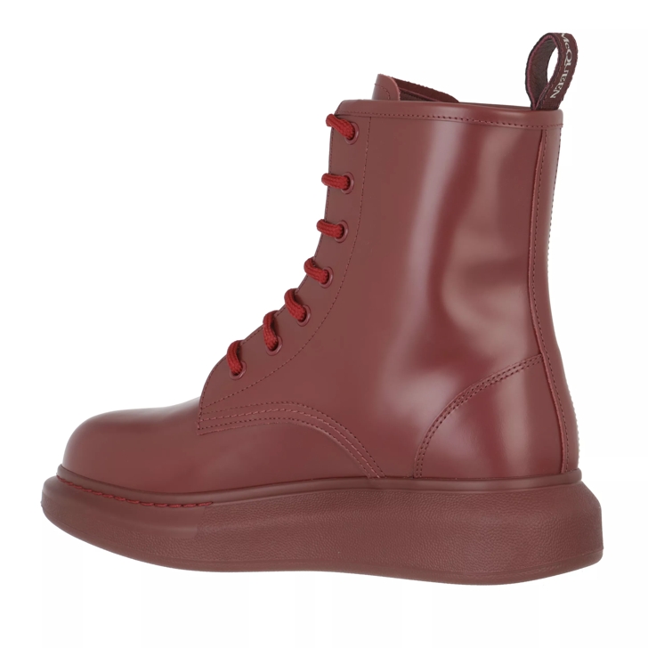 Alexander McQueen Hybrid Boots Red Lace up Boots