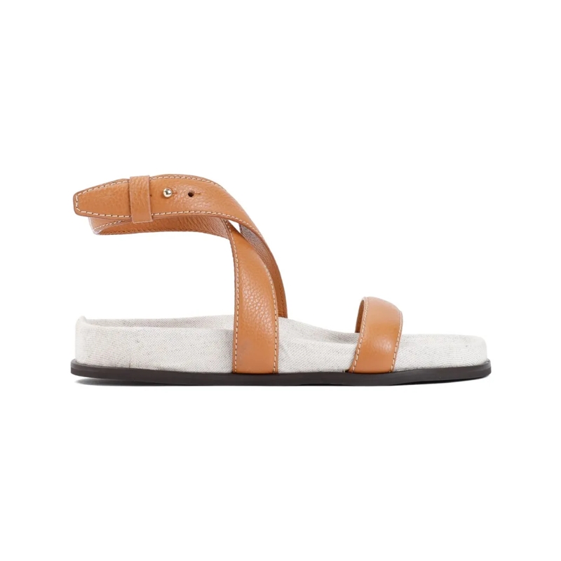 TOTEME Sandalen Tan Brown Leather Sandal Brown