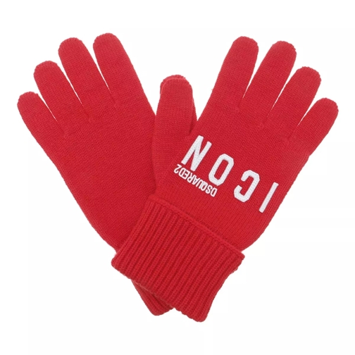 Dsquared2 Icon Gloves Red/White Handschuh