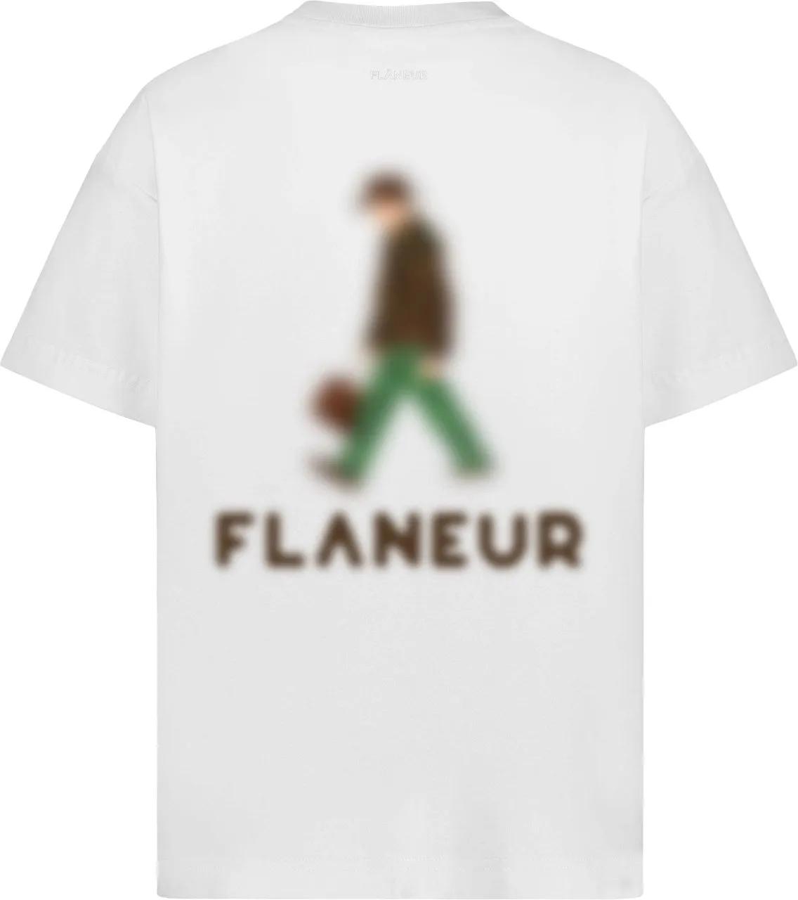Thumbnail - Flâneur - Blurred Stroller T-Shirt  White - Größe XL - white