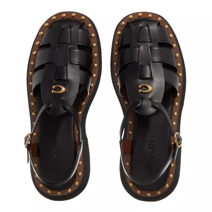 Coach discount sandals black