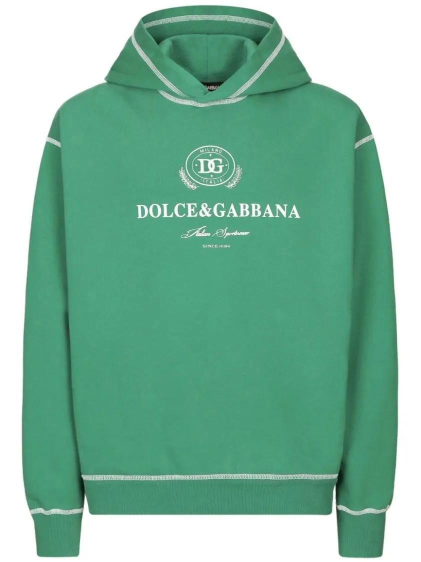 Dolce&Gabbana - Logo Sweatshirt - Größe 48 - grün