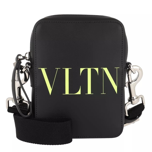 Valentino Garavani Unisex VLTN Messenger Bag Nero/Giallo Fluo Cross body-väskor