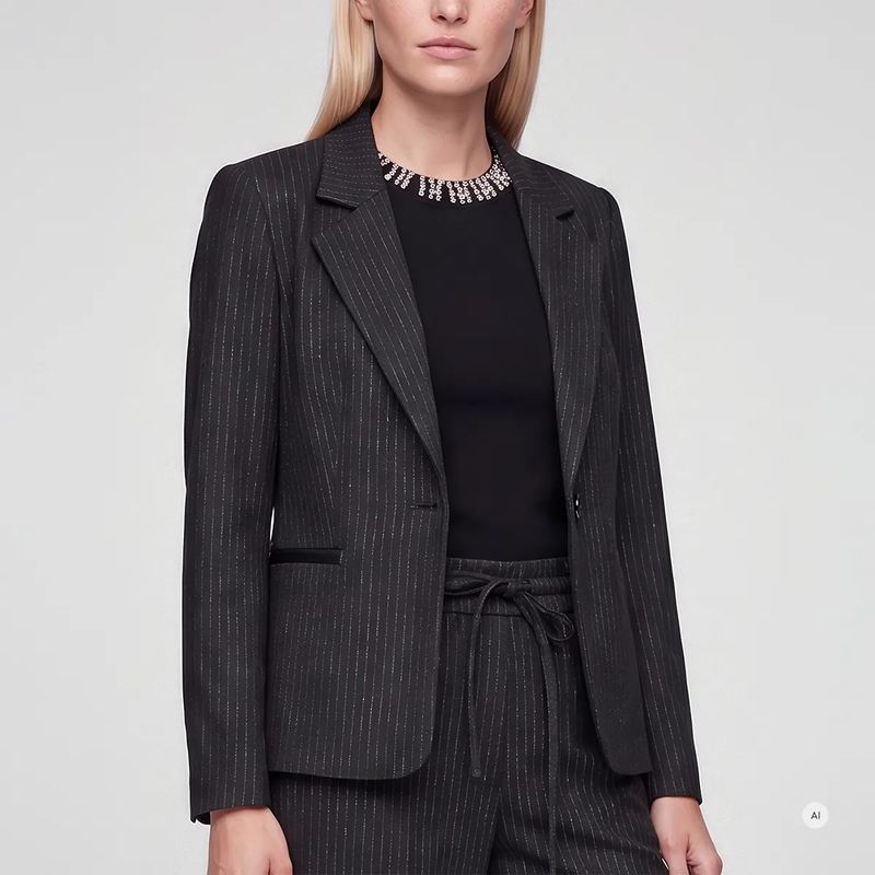 Marc Aurel Blazer Klassischer Einknopfblazer schwarz(Image 3)