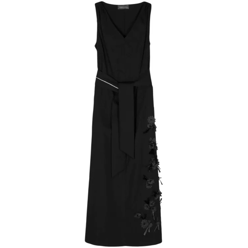 Lorena Antoniazzi Belted Black Midi Dress Black 