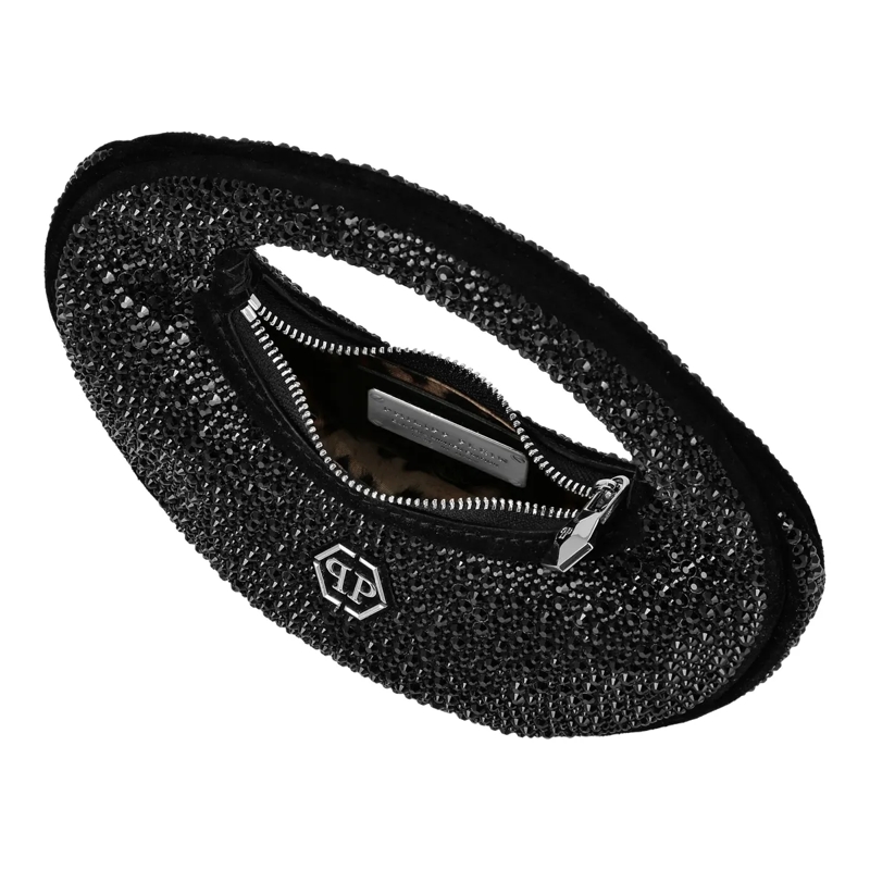 Philipp Plein Hobo Bag Henkel Tasche Verziert schwarz(Image 3)