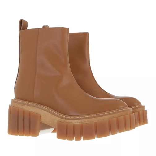 Stella McCartney Emilie Boots Leather Camel Ankle Boot