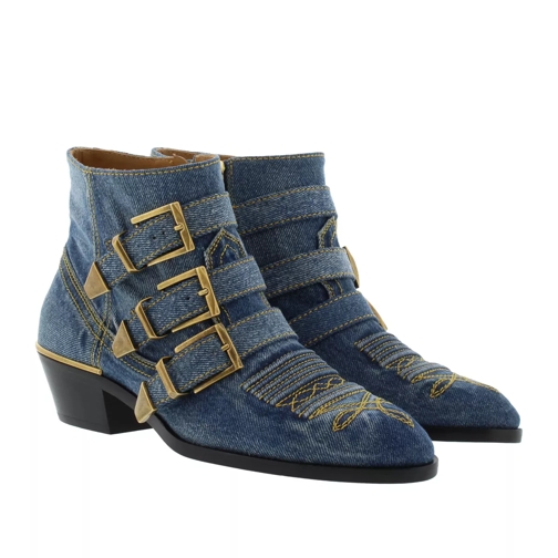 Chloé Kris Short Boot Washed Blue Ankle Boot