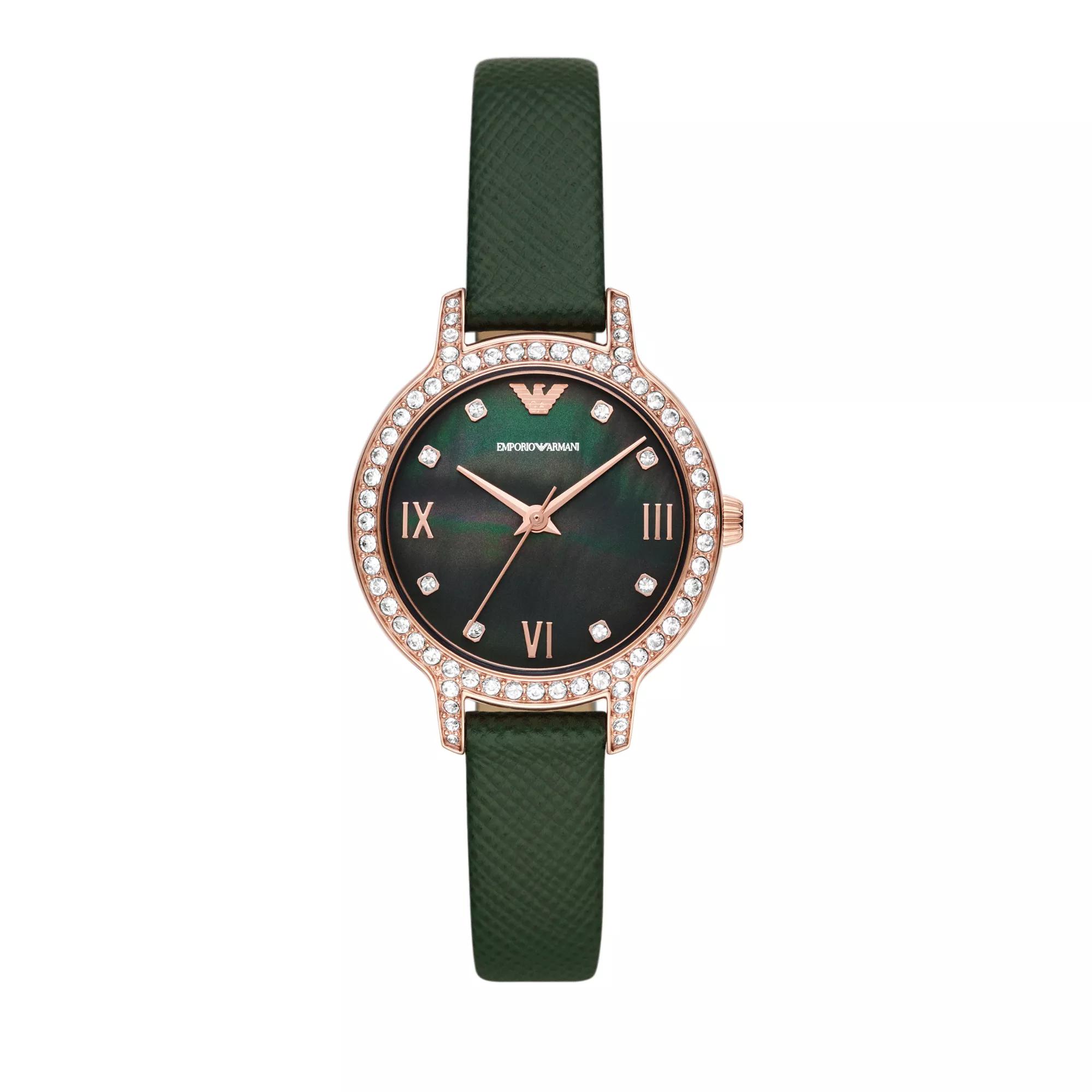 Emporio armani deals watch green strap