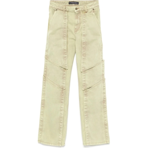 Y/Project  Velcro Multi Panel Jeans Light Green grün