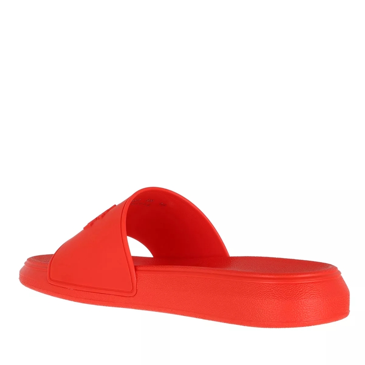 Womens red hot sale slide sandals