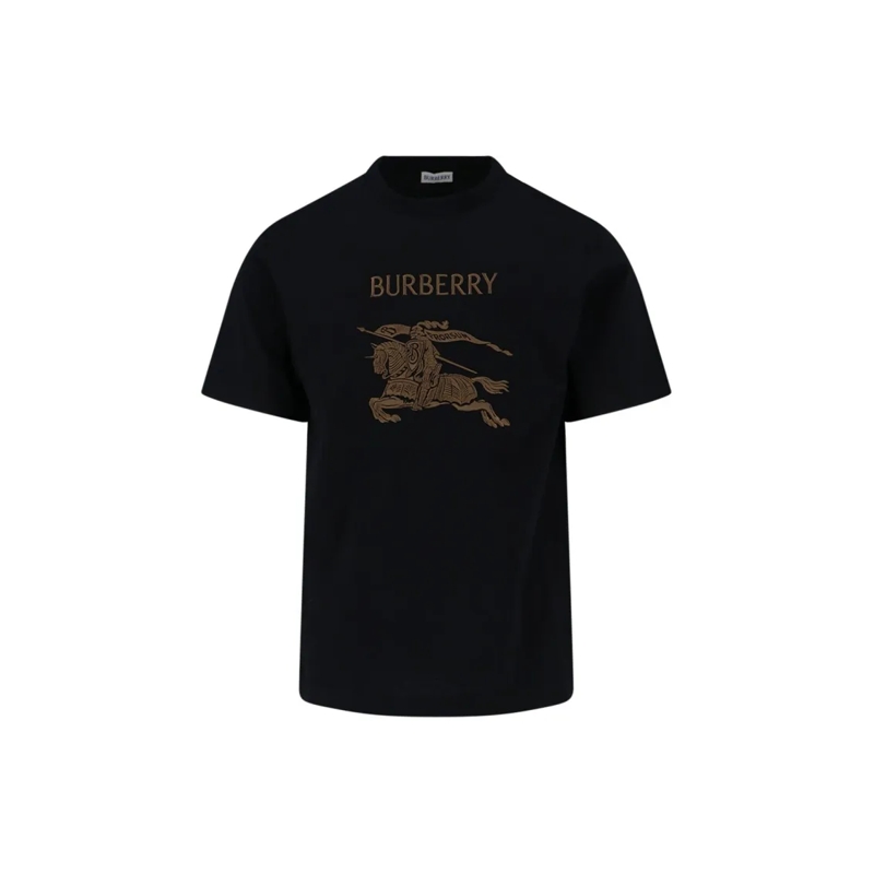 Burberry T-shirt "Ekd" T-Shirt In Black Cotton, Crew Neck Black