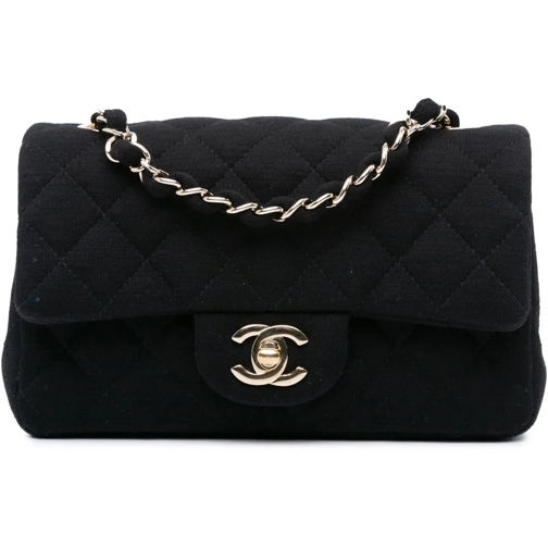Chanel Sac à bandoulière 2016-2017 Mini Rectangular Classic Jersey Single F schwarz (Image 2)