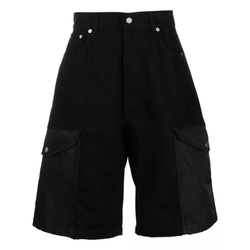 Alexander McQueen Black Hybrid Denim Shorts Black 