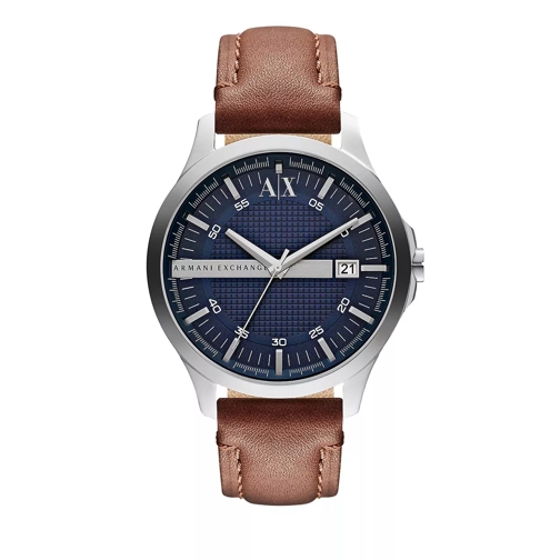 Armani Exchange Armani Exchange Three-Hand Date Brown Leather Watc Brown Quartz Watch
