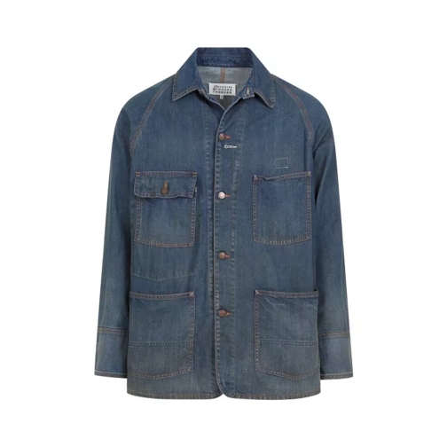 Maison Margiela Mid-Blue Cotton Jacket Blue 