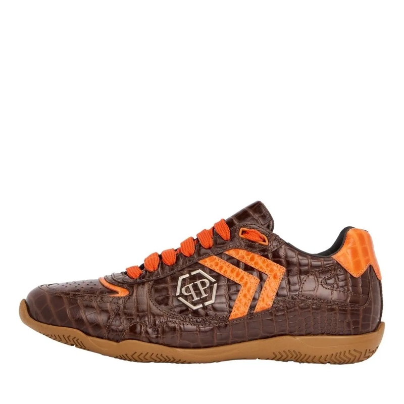 Philipp Plein Low-Top-Sneaker Elegante Einzigartigkeit für Ihre Freizeit mit die braun