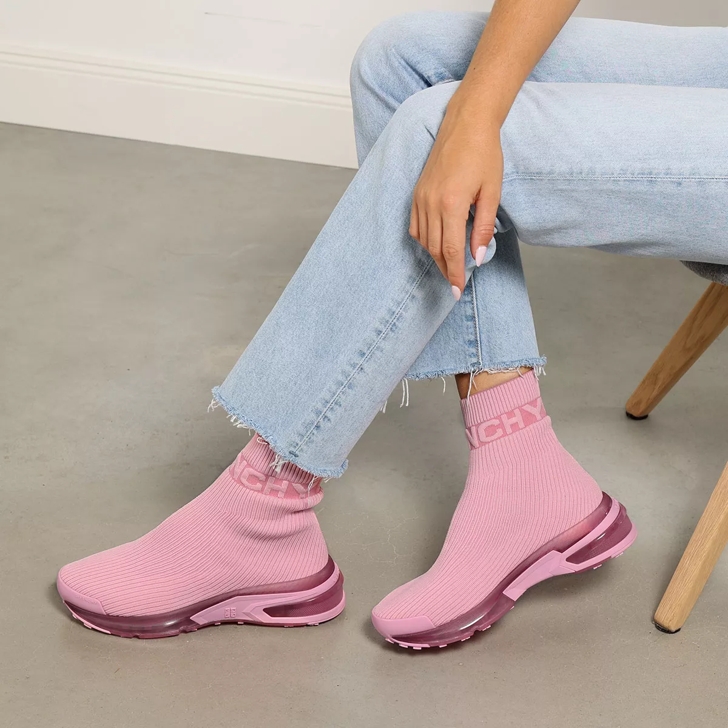 Pink best sale sock sneakers