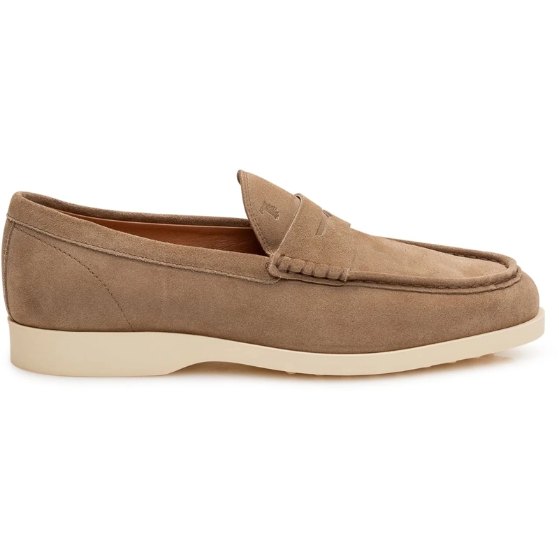Tod's Loafer Mocassino in Pelle Scamosciata taupe
