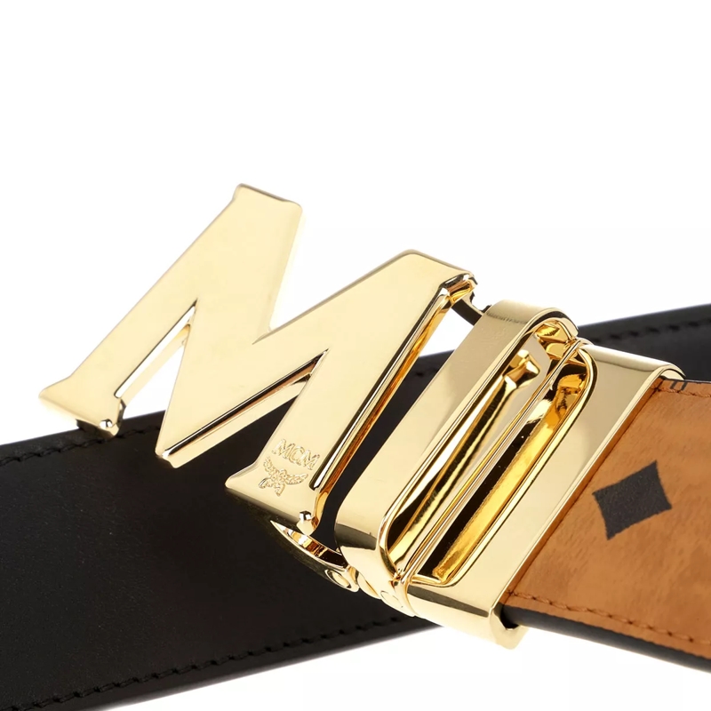 MCM Taillengürtel Flat M 24K Shgold 3.8 130 (Pu) C  Cognac(Image 4)
