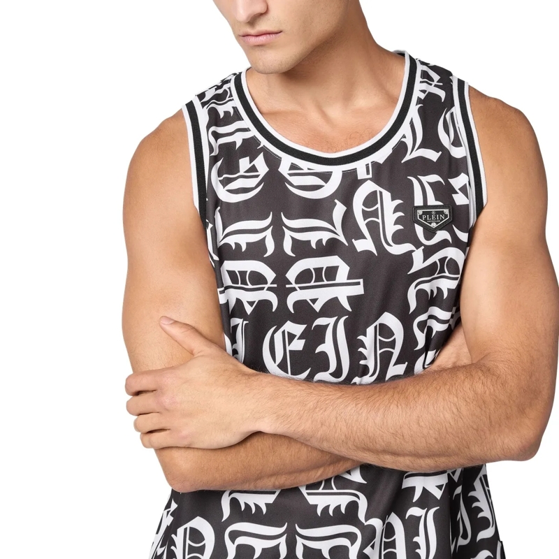 Philipp Plein Top Tanktop Gothic Plein schwarz(Image 4)