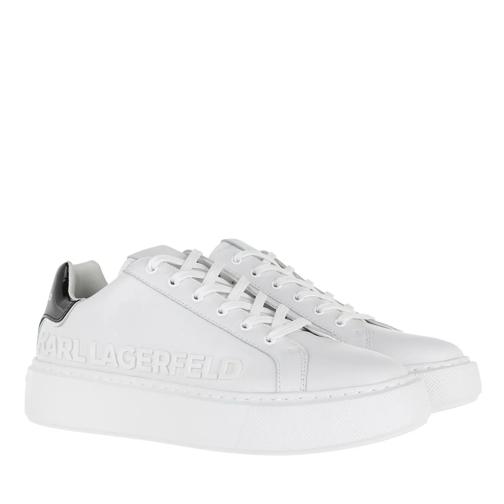 Karl Lagerfeld Maxi Kup Karl Injekt Logo Lo White Leather Low-Top Sneaker