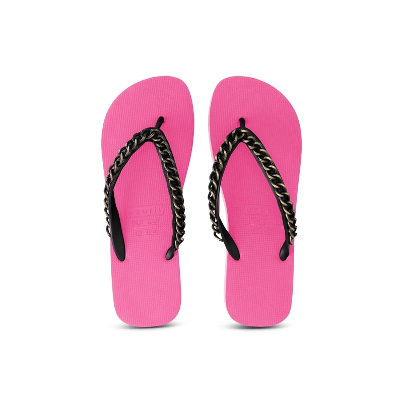 UZURII Flip Flops Zehentrenner Gold Large pink