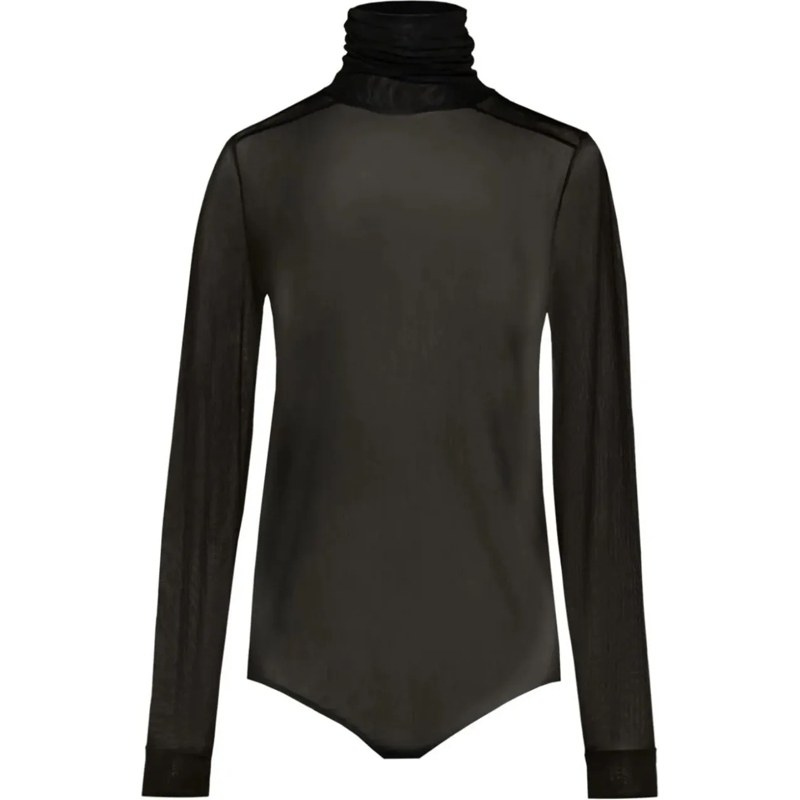 Maison Margiela T-Shirt Longsleeve Mesh Body Top Black schwarz
