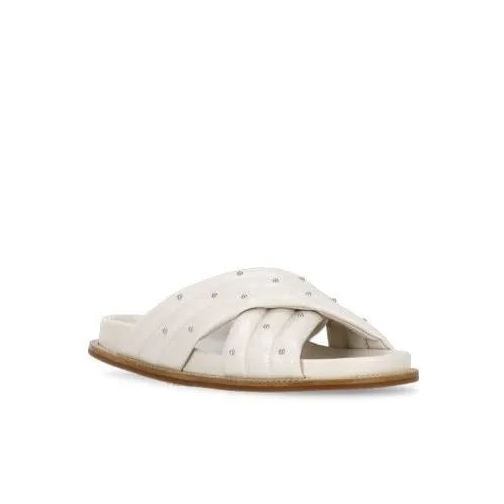 Fabiana Filippi Ivory Smooth Leather Slippers Neutrals Claquette