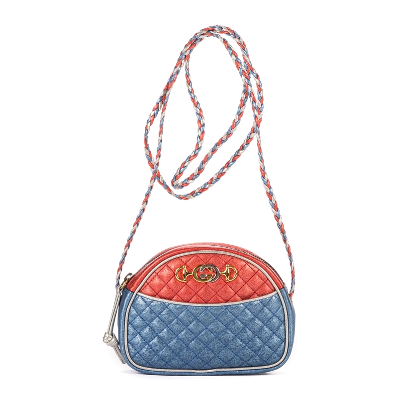 Gucci Crossbody Bag Trapuntata Camera blau