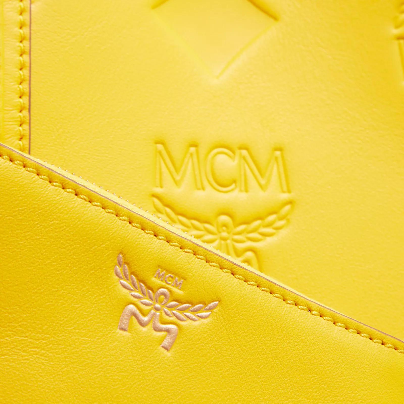 MCM Shoppers Liz Eb Maxi Mn Lthr Shopper Mini in geel