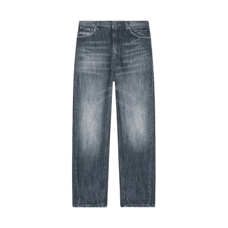 Dondup Jeans Vintage Black Relaxed-Fit Jeans With Tapered Leg A Grey