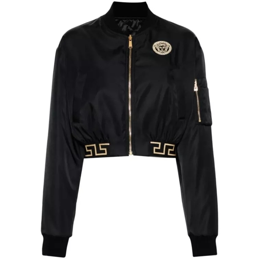 Versace Bomber Jacket Medusa Head-Appliqué Black Black 