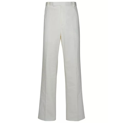 Thom Browne Tailored Trousers In White Cotton White 