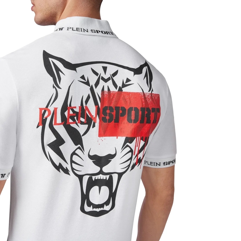 Plein Sport Top Poloshirt Tiger weiss(Image 4)