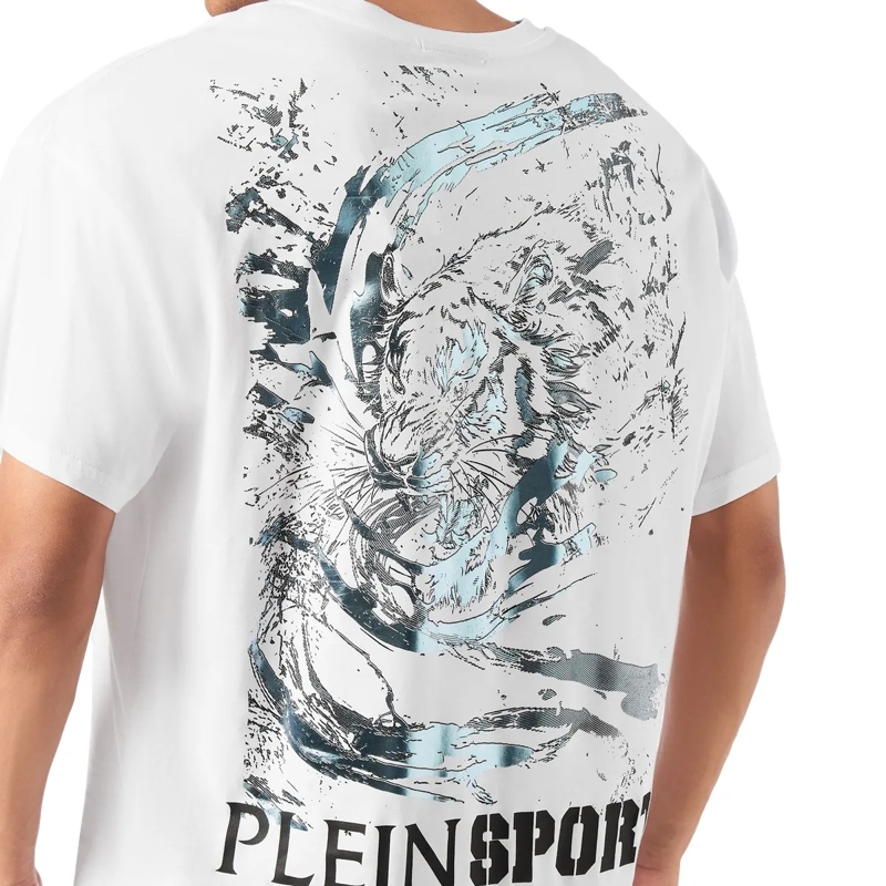 Plein Sport T-Shirt T-Shirt Rundhalsausschnitt Ss Tiger weiss(Image 5)