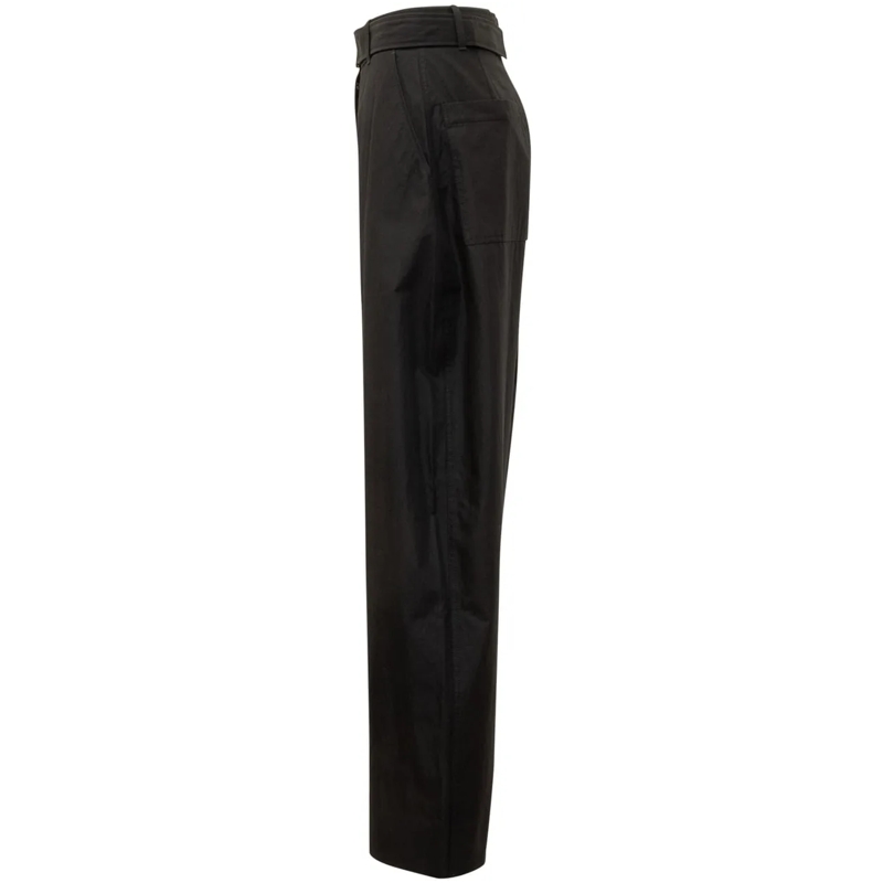 Studio Nicholson Hose Studio Nicholson Pantaloni Belted Round Leg schwarz(Image 3)