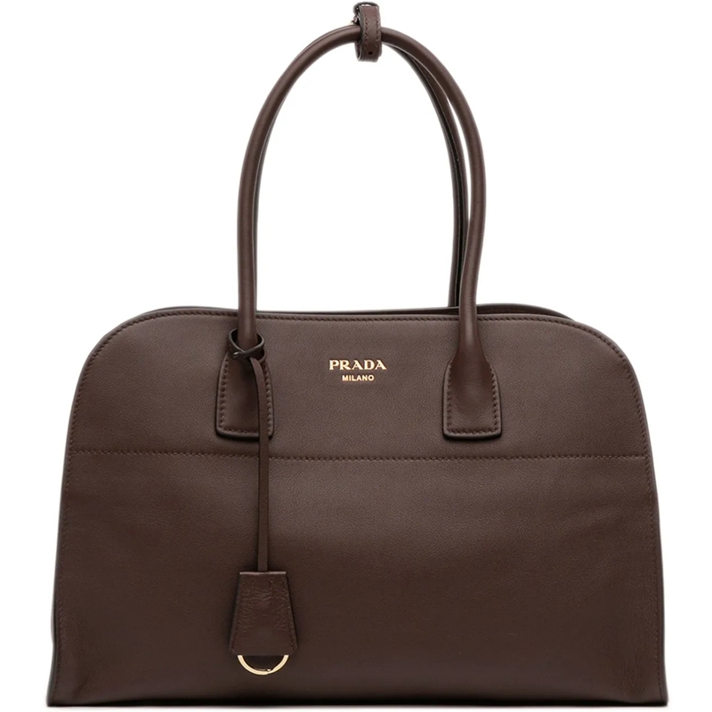Prada Shopper Large Leather Tote braun