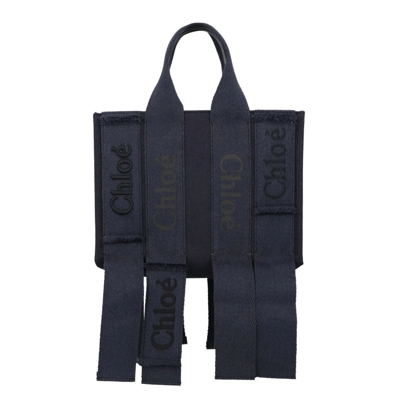 Chloé Fourre-tout Small Woody Tote Bag Blue Blue