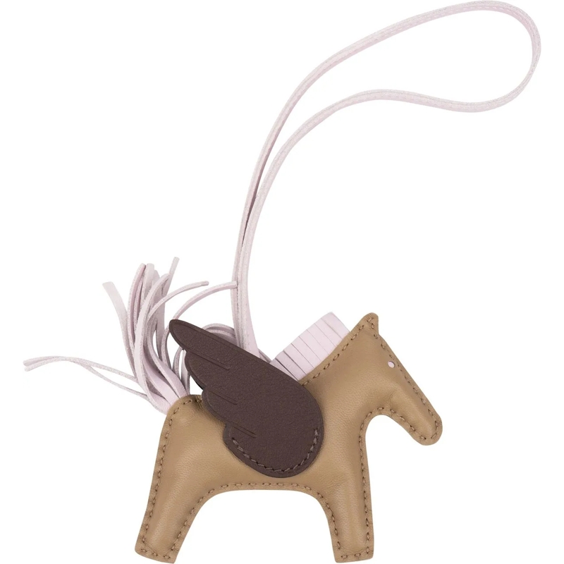 Hermès  Hermes Tricolor Leather Rodeo Pegase PM Pendant braun