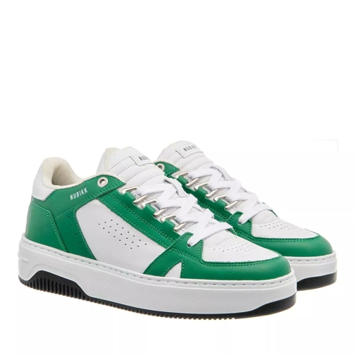 Nubikk Basket Buxton White Leather - Green Low-Top Sneaker