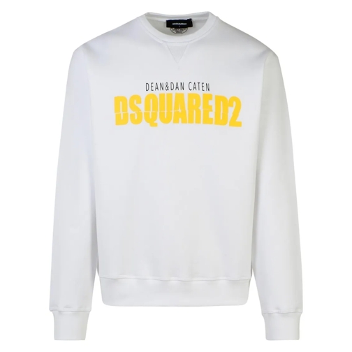 Dsquared2 Langärmelige Oberteile White Cotton Sweatshirt White