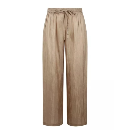 The Rose Ibiza Silk Trousers Brown 