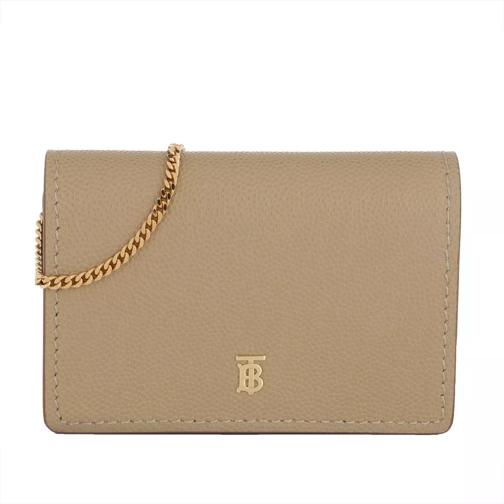 Burberry Card Holder On Chain Leather Archive Beige Borsetta a tracolla