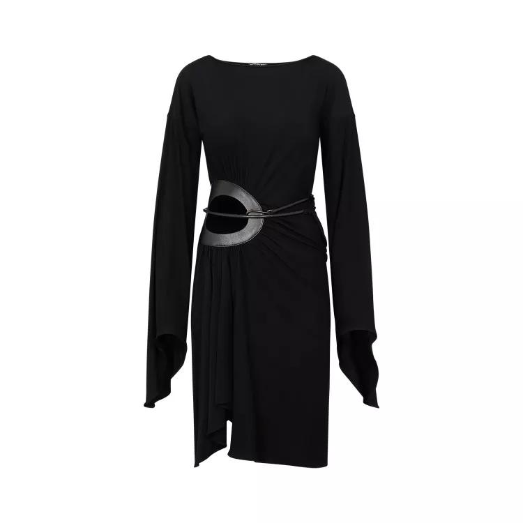 Tom Ford - Jersey Asymmetric Black Viscose Dress - Größe 38 - black